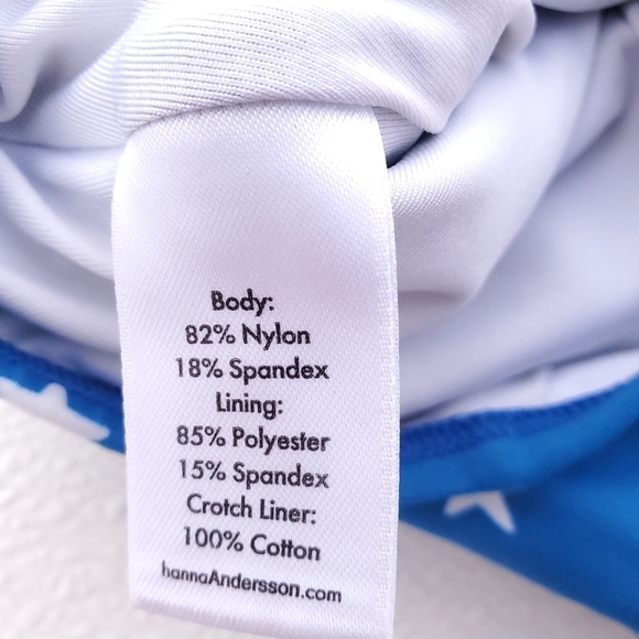 Hanna Andersson Crossback One Piece Swim Suit Baltic Blue Girls Size 3 - Picture 5 of 6